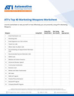 ATI's Marketing Weapons Worksheet
